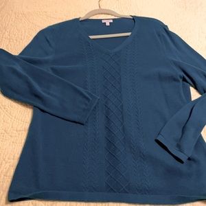 Long sleeve v neck sweater